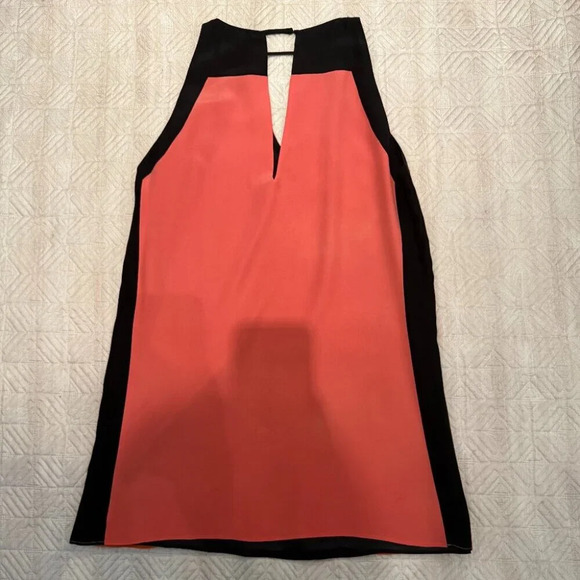 Orange Geometric Print Dress, Parker, US S - Picture 4 of 5